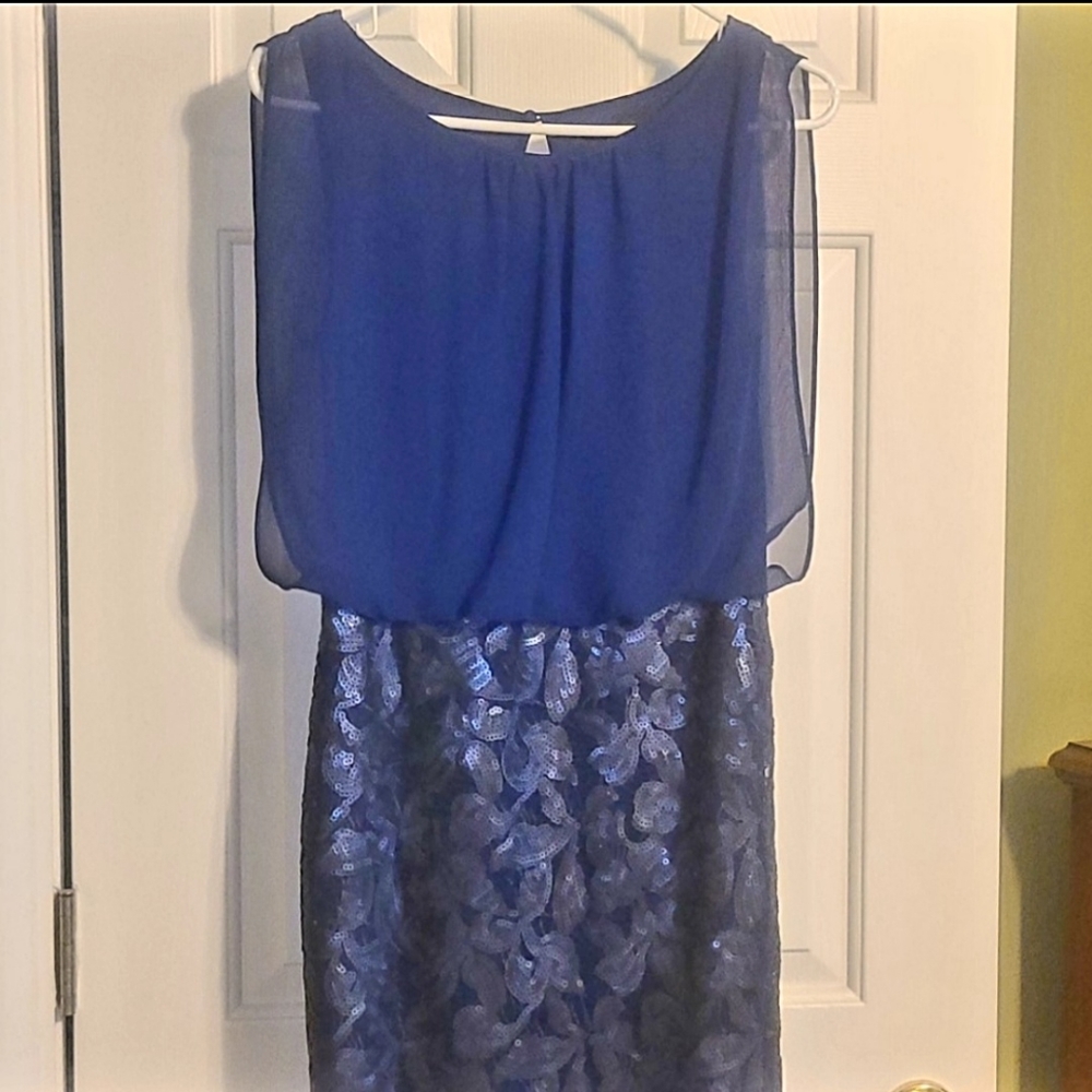 Neiman Marcus-Adrian Mattox Chiffon Sequin Gown